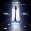 Comvtu Cordless Vacuum Cleaner for Home, 80,000PRM Powerful 4 in 1 Lightweight Stick Vacuum with 2 Adjustable Suctions, Max 40 Mins Runtime, 2600mAh Rechargeable Vacuum Cleaners (Vermilion)