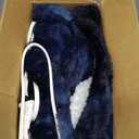 Electric Heated Throw Blanket 50"x60",Luxury Blue Faux Rabbit Fur Electric Blanket,Fast Heating Soft Fluffy Thick Electric Blanket with 6 Heating Levels & 12H Auto Off