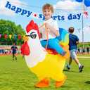 Chicken Costume Kids, Inflatable Costumes for Kids/Boy/Girls, Blow up Rooster Costume for Halloween Party (Yellow)