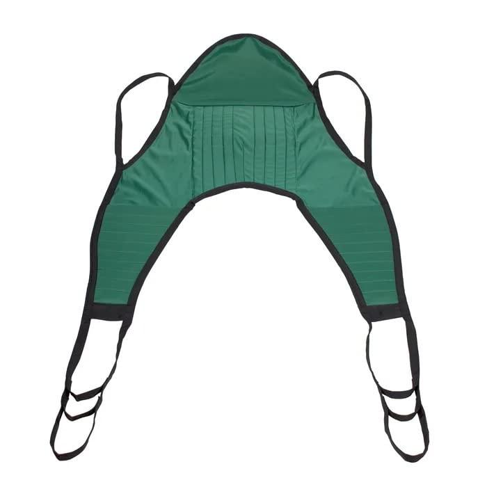 Dynarex 10745XL Polyester U-Sling with Head Support, Green, X-Large, 600 lbs Load Capacity, 44.1" Length, 48.43" Width