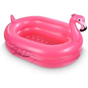 Kiddie Pool, Inflatable Pool, Flamingo Swimming Pool with Inflatable Soft Floor for Outdoor, Indoor, Backyard (60 in)