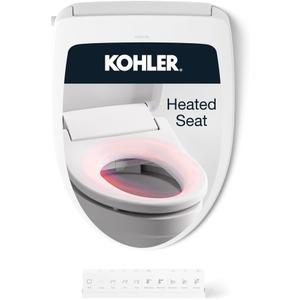 Kohler PureWash E815 Elongated Bidet Toilet Seat, Warm Water, White with Remote Control, Self Cleaning Wand, Adjustable Spray Controls, Heated Seat, Easy Installation Bidet Attachment