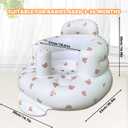 AGITVPS Inflatable Seat for Babies 3-36 Months, Built in Air Pump Baby Chair Sit Me up Floor Seat for Baby, Bumbo Seat for Learning to Sit, Feeding, Camping (Bear)