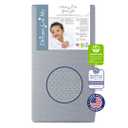 Dream On Me 2 in 1 Infant Crib and Toddler Bed Mattress, Greenguard Gold and JPMA Certified Crib Mattress, Copper-Infused Toddler Layer, Removable Zipper Cover, Pure Zen White and Grey (Grey & White)