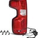 LQI Tail Light Assembly Rear Lights Tail Lamp Left Driver Side Compatible with Chevy Silverado 1500 2019-2023/Fit Silverado 2500HD 3500HD 2020-2023 for Halogen Model Only Red Lens 84554656, GM2800308