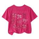 SOLY HUX Girl's Summer Short Sleeve Bow Graphic Tee Shirts Hot Pink (Pink)