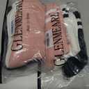 2 x GLENMEARL Pilates Socks with Grips for Women, 3/6 Pairs Yoga Non Slip Long Socks, Grip Sock for Pilates, Dance Workout (7-9, 3 Pack Striped (Black,white,pink))