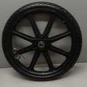 Parts Camp 20" Flat Free Tire Cart Wheels Replacement Rubbermaid Wheelbarrow Wheels Garden Cart Replacement Wheel With 5/8" 3/4" Bearing For Utility Carts/Lawn Cart/Wheelbarrow 2PACK