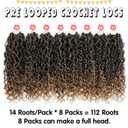 Fulcrum Goddess Locs Crochet Hair 12 Inch, 8 Packs New Faux Locs Crochet Hair for Black Women, Crochet locs with Curly Ends (12Inch (Pack of 8), T27#)