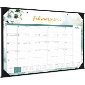 Large Desk Calendar 2026-2027, July 2026 - December 2027, 18 Month Desk Calendar, 22" x 17", Corner Protectors, Schedule Planner for Home, Office