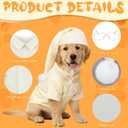 3 Pcs Funny Christmas Dog Pajama Costume Set Classic Literature Miser Theme Include Dog Nightgown Hat and Glasses for Pet Christmas Cosplay Party(Medium)