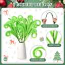 8 Pcs Lime Green Furry Picks for Christmas Tree 15'' Christmas Curly Tree Sticks Green Christmass Trees Topper Decorations Xmas Trees Fillers Branches Ornaments Stems for Holiday Xmas Decor