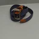 Mens Chevron Woven Belt - Blue/White