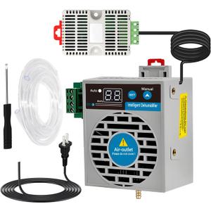 Auto Small Dehumidifier for Grow Tent/Electric Box/Storage Cabinet/Closet/Safes, Smart Dehumidification Kit Eliminates Moisture for Confined Space With Humidity Control, AC/DC 85-265V, Auto Shut Off