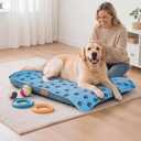 Pet Cooling Gel Pad with Patent Technology, 44in Dog Cooling Mat for Summer, Self Cooling Mat for Large/Medium/Small Dogs, Non-Slip Waterproof Durable Mat for Dog Beds, Car, Indoor & Outdoor Use
