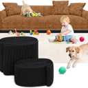 Elastic Under Couch & Bed Blocker for Kids & Pets Toys Adjustable Gap Guard Stops Lost Toys, No Tools Install Fits Right-Angle Furniture Legs (3" H x 132" L)