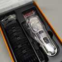 Oneisall Dog Clippers for Grooming for Thick Heavy Coats/Low Noise Rechargeable Cordless Pet Shaver with Stainless Steel Blade/Waterproof Dog Shaver for Dogs Pets and Animals (Silver)