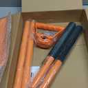 Snow Shovel, 69 Inch Adjustable Handle Snow Shovel for Driveway Large Capacity Shovel with Ergonomic Back-Saving Tool Handle for Car Emergency Camping Garden, Orange