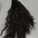 Pony Tail Extensions Wavy Claw Clip Ponytail Extension 18" Long Natural Fake Ponytails Synthetic Fluffy Natural Clips in Hair Pieces for Black Women Party Daily Use 6 Oz Darkest Brown