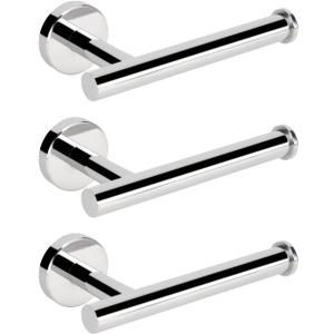 NearMoon Bathroom Toilet Paper Holder, Premium SUS304 Stainless Steel Rustproof Wall Mounted Toilet Roll Holder for Bathroom, Kitchen (3 Pack, Chrome Finish)