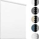 HOMEDEMO Cellular Shades Cordless Light Filtering, Honeycomb Shade Blinds, Thermal Insulated Noise Reduction for Windows Inside & Outside Mount White-Light Filtering 24" W x 36" H