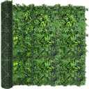 Artificial Green Boxwood Grass Wall Panels: 60"x120"50SQFT UV Protected Ivy Privacy Hedge Fence Screen for Chain Link Fences Indoor,Outdoor Patio Balcony & Garden