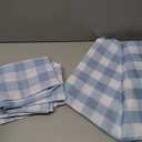 Maymiss Checkered Tablecloth Rectangle, 2 Pack Gingham Table Cloths Waterproof Wrinkle Free Buffalo Plaid Table Covers Washable for Dining, Parties & Outdoor Picnic(Light Blue and White, 52"×70")