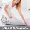 Genteele Memory Foam Bath Mat Non Slip Absorbent Super Cozy Velvet Bathroom Rug Carpet (17 inches X 24 inches, Lavender)