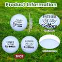 3 Pcs Father of the Groom Gift, Father of The Bride Gifts from Bride Wedding Golf Balls with Special Pattern Engraved, for Present Husband Dad Men Golfer Sports Enthusiast Wedding Party Favors