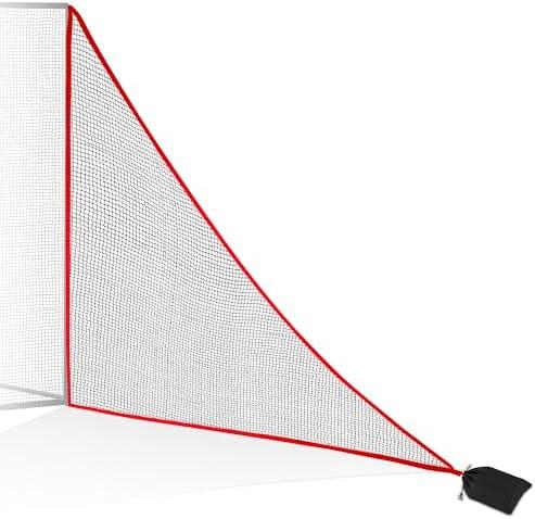 6-10ft 1/2PCS Nylon Side Net Golf Accessory with 1 Sang Bag, Easy to Install Side Net for Golf Nets and Simulator Premium Sports Net Hitting Nets (Red/Black)