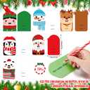 Zhanmai 144 Pcs Christmas Pens Set Include 72 Pcs Christmas Candy Cane Pen 72 Gift Cards Black Ballpoint Pens Bulk Party Favor Gift Supplies(Red)