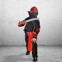 2 Pcs Plastic Samurai Sword with Sheath, Ninja Swords Katana Toy Halloween Costume Accessories for Boys, 15.7'' Length (Red)