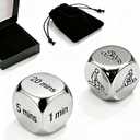 Stainless Steel Date Night Dice for Couples – Premium Metal Decision Dice Set with Gift Box – Romantic 11th Anniversary & Valentine's Day Gift for Him or Her – Novelty Game for Spontaneous Adventures