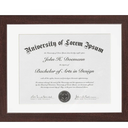 Celebration Frames Manhattan Espresso 7x9 Elegant Document Display Frame