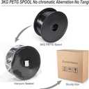 Petg Filament 1.75,Toughness Enhanced Black Petg Vacuum Sealed,3kg Spool Adhere Well Tangle-Free 3D Printing Filament,Dimensional Accuracy 1.75mm 0.02mm Fit Most FDM Printer