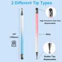 Bopomofo Stylus (5 Pcs),2-in-1 Stylus Pen for Touchscreen, High Precision and Sensitivity, Suitable for iPhone/ipad/Android Tablets, Compatible with Touch Screens(Pink/Yellow/Green/Blue/Purple)