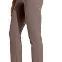 Willit Women's Yoga Dress Pants Straight Leg Work Slacks Stretchy Office Casual 4 Pockets Belt Loops 28"/29"/30"/31"/33" (Medium, Deep Taupe)