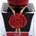 Jacques Herbin - Ref 15026JT - Ink for Fountain Pens & Rollerball Pens - Rouge Hmatite/Hematite Red - 50ml Bottle - '1670' Jacques Herbin Prestige Collection - Red-Coloured Ink