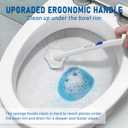 KOKL Disposable Toilet Brush, Toilet Bowl Cleaner Brush with 50PCS Toilet Brush Refills, Toilet Cleaner Refill Pads, Disposable Toilet Bowl Brush and Storage Caddy for Bathroom Cleaning(1-Set)