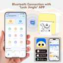 Mini Pocket Printer for iPhone/Android, Portable Mini Sticker Printer with 10 Rolls Non-Sticky Thermal Papers, Blue-Tooth Thermal Label Maker for Journal Memo Notes Photo Study, Yelllow (Yellow)