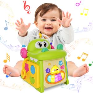 Toys for 1 Year Old Girl Gifts, First Birthday Gifts for Girls Boys, 8-in-1 Multi-Functional Learning Montessori Toddler Toys with Learning and Playing, Educational Musical Baby Toy 6-12 12-18 Months