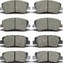 Front Rear Disc Brake Pads for 2017 2018 2019 2020 Hyundai ELANTRA 1.4L 2.0L (D1912 D1812)