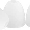 Anmire 3 Pack Frosted Glass Shade, Bell Shaped Light Fixture Replacement Globe or Cover with 1-5/8-Inch Fitter for Chandelier Wall Sconce Pendant Light, G0030