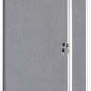 VIZ-PRO Tamperproof Lockable Gray Fabric Noticeboard Aluminium Framed 36x24 Inches