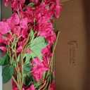 30 Inch Silk Bougainvillea Artificial FlowersUV ResistantPack of 10 pcs, 30 Branch, Faux Flower StemsFake Bougainvillea Vines, Using for Wedding & Porch & Home & Party & Garden Decor(Rose Red)