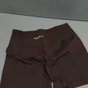 AUROLA Influence Workout Shorts for Women,2.5 3.5 4.5 5.5 6.5 No Roll Up Squat Proof Scrunch Seamless Compression Gym Short,Brown, M