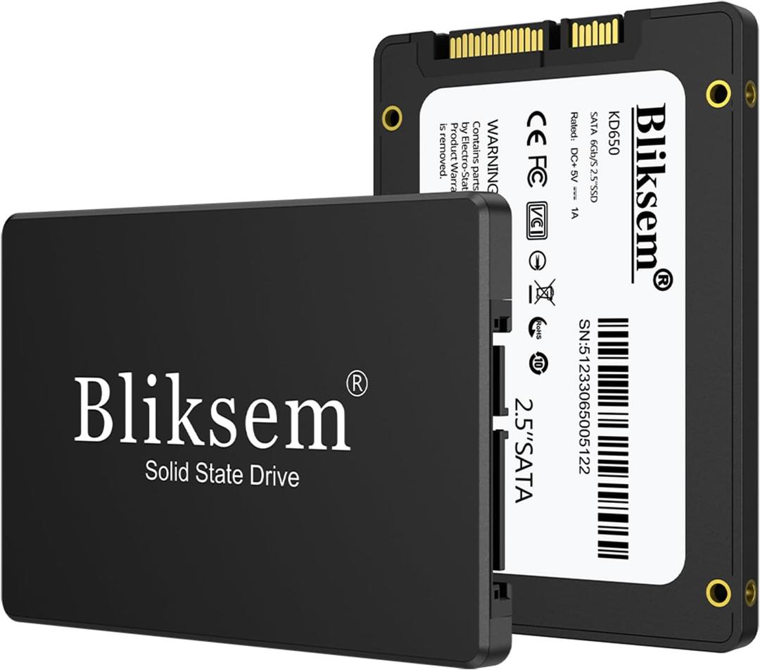 Bliksem SSD 128GB SATA III 6Gb/s Internal Solid State Drive 2.5 7mm(0.28) 3D NAND TLC Chip Up to 550 Mb/s for Laptop and Pc KD650 (Black 128GB)