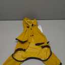 Dog Raincoat, Waterproof Dog Rain Jacket with Hood, Rain Coat with Leash Hole, Reflective Strap for Small Medium Dogs, Lightweight Puppy Clothes(Yellow,S) (S(Back Length12''))