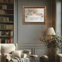 Vintage Gold Framed The Last Supper Canvas Wall Art Jesus Christian Painting Picture Wall Decor Jesus and Twelve Apostles Poster Print Artwork for Dining room Prayer Room Church Home Decortion (16"L x 12"W)