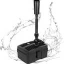 Anbull Pond Filter Fountain Pump, 660GPH 110V/50W Submersible Water Pump for Outdoor Ponds, All-in-One Pond Filter System with 5W UV-C Lamp for Clearing Pond Garden Fish Tank Aquarium